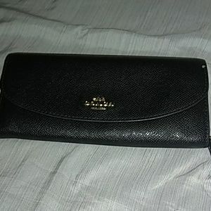 Black Coach Wallet- Women's